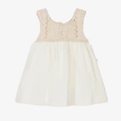 1 + In The Family Girls Ivory Crochet Dress