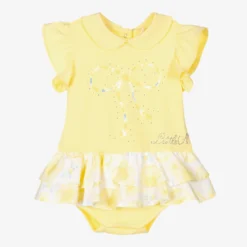A Dee Yellow Cotton Baby Dress