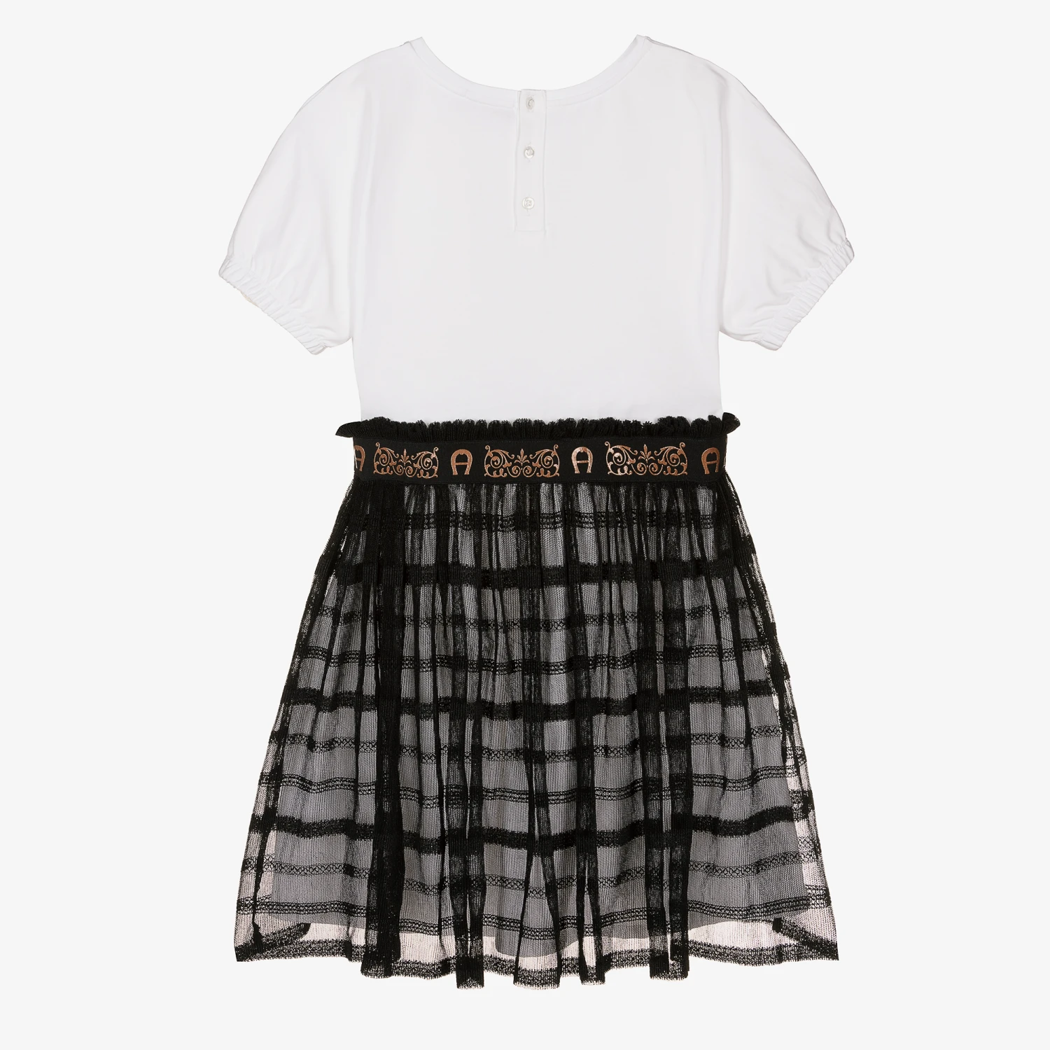 AIGNER Teen Girls Black & White Butterfly Dress 4 AIGNER Teen Girls Black & White Butterfly Dress - Image 2