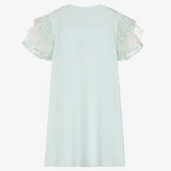 AIGNER Teen Girls Blue Sequin & Logo Dress