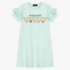 AIGNER Teen Girls Green Cotton Logo Dress