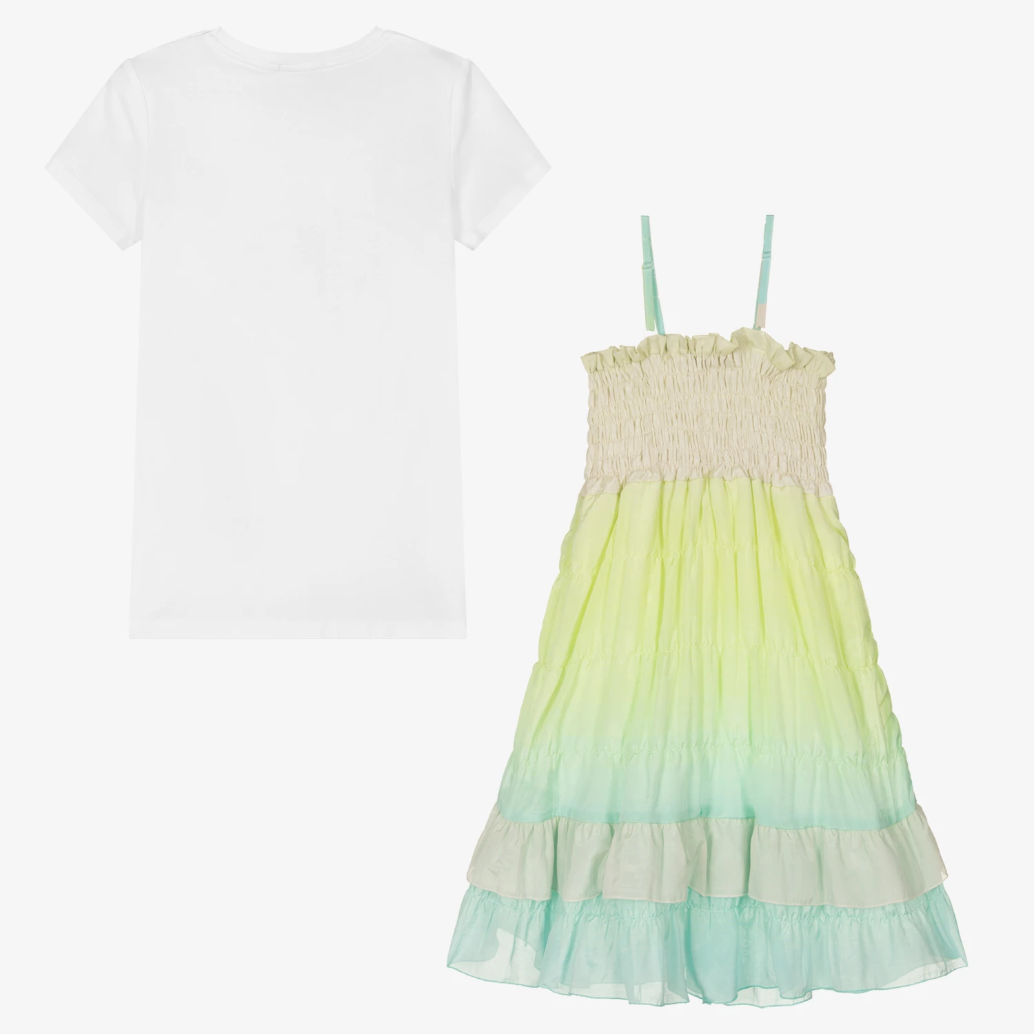 AIGNER Teen Girls Green Ombré Dress Set 5 AIGNER Teen Girls Green Ombré Dress Set - Image 3