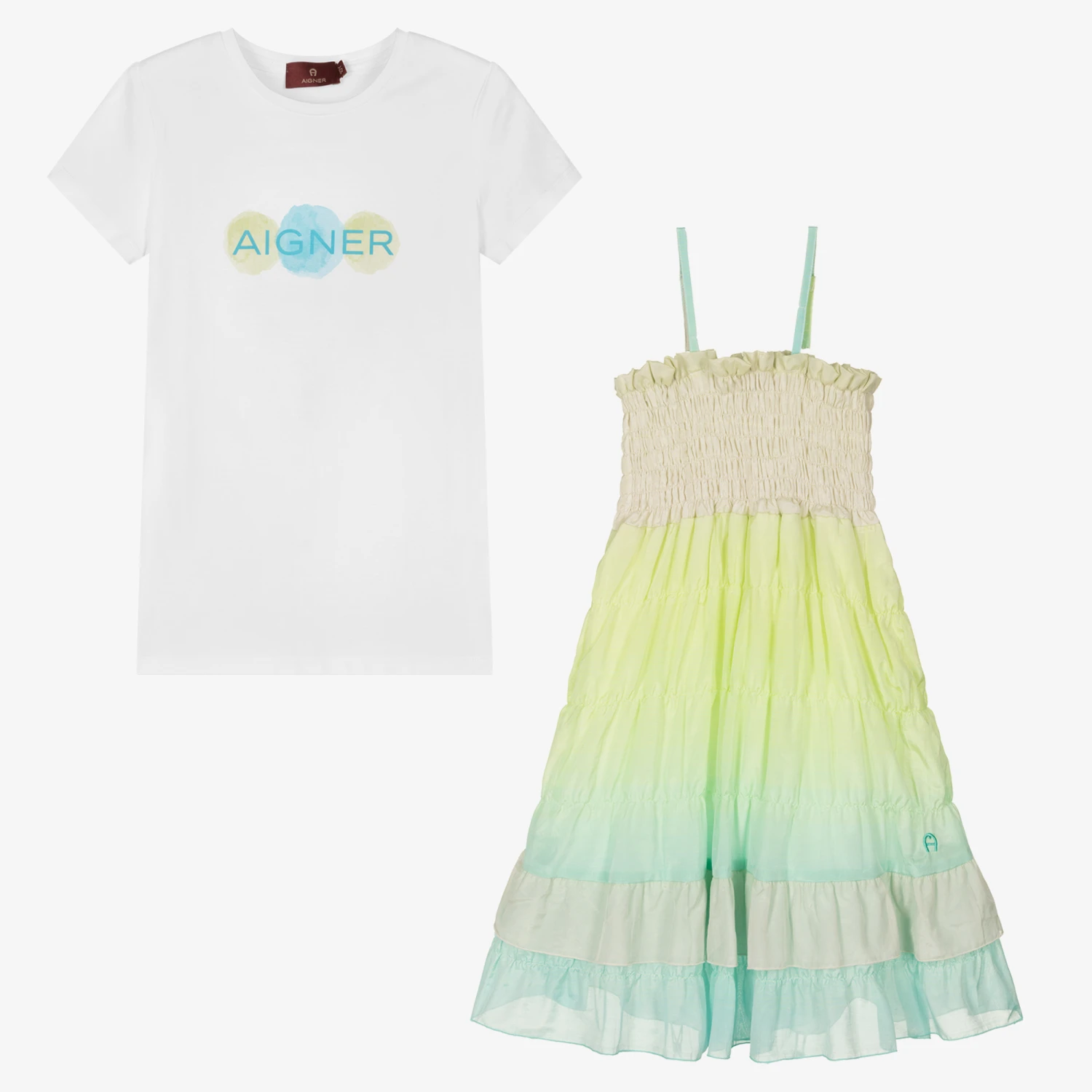 AIGNER Teen Girls Green Ombré Dress Set 4 AIGNER Teen Girls Green Ombré Dress Set - Image 2