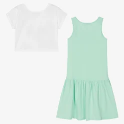 AIGNER Teen Girls White & Green Cotton Dress Set -Deals Mirth Garb Store aigner teen girls white green cotton dress set 482745 8e713197ee6d867ee952b0b55dec391e2a70550e