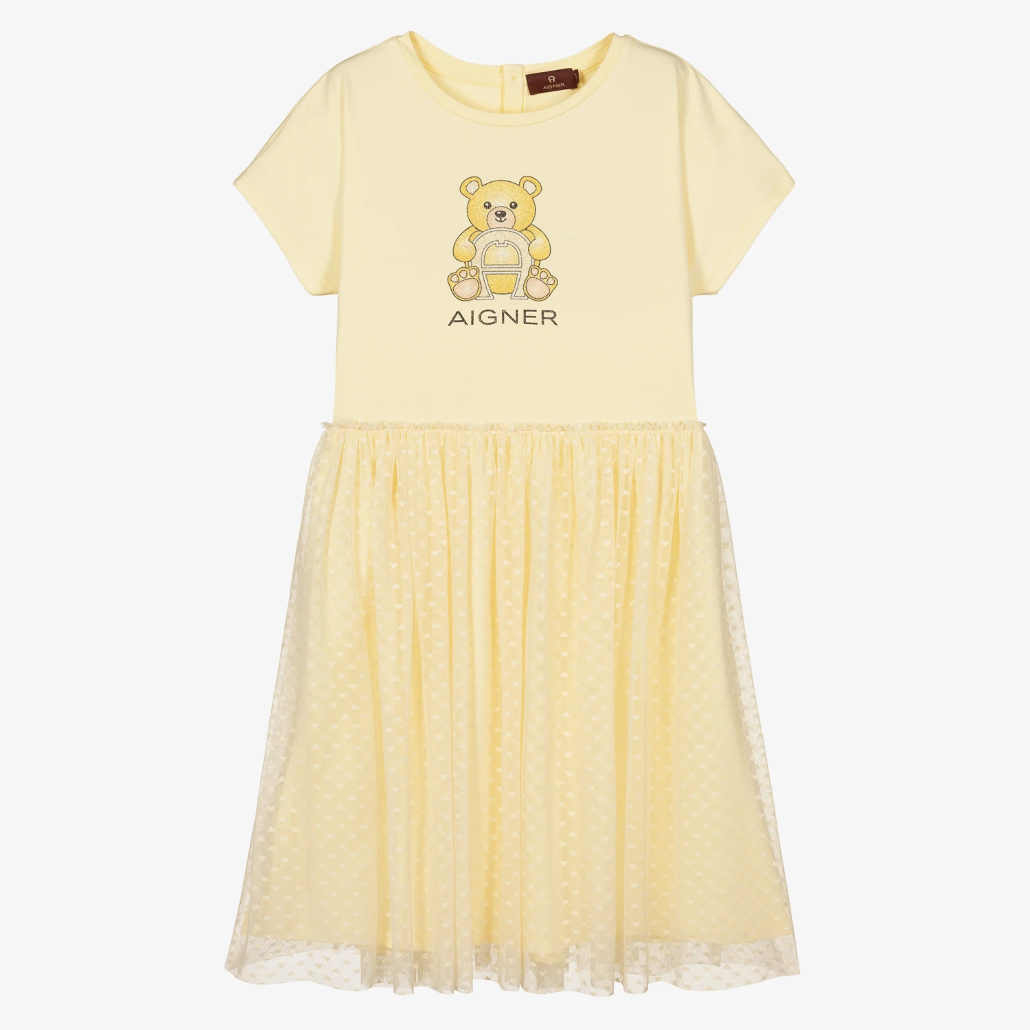 AIGNER Teen Girls Yellow Tulle Dress 3 AIGNER Teen Girls Yellow Tulle Dress
