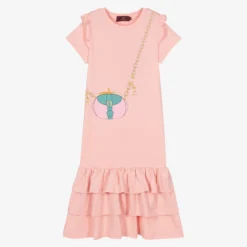 AIGNER Teen Pink Bag Print Dress