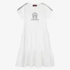 AIGNER Teen White Cotton Logo Dress -Deals Mirth Garb Store aigner teen white cotton logo dress 423350 d1ead8b7534ca39d7b698a7f20c308efb424b798