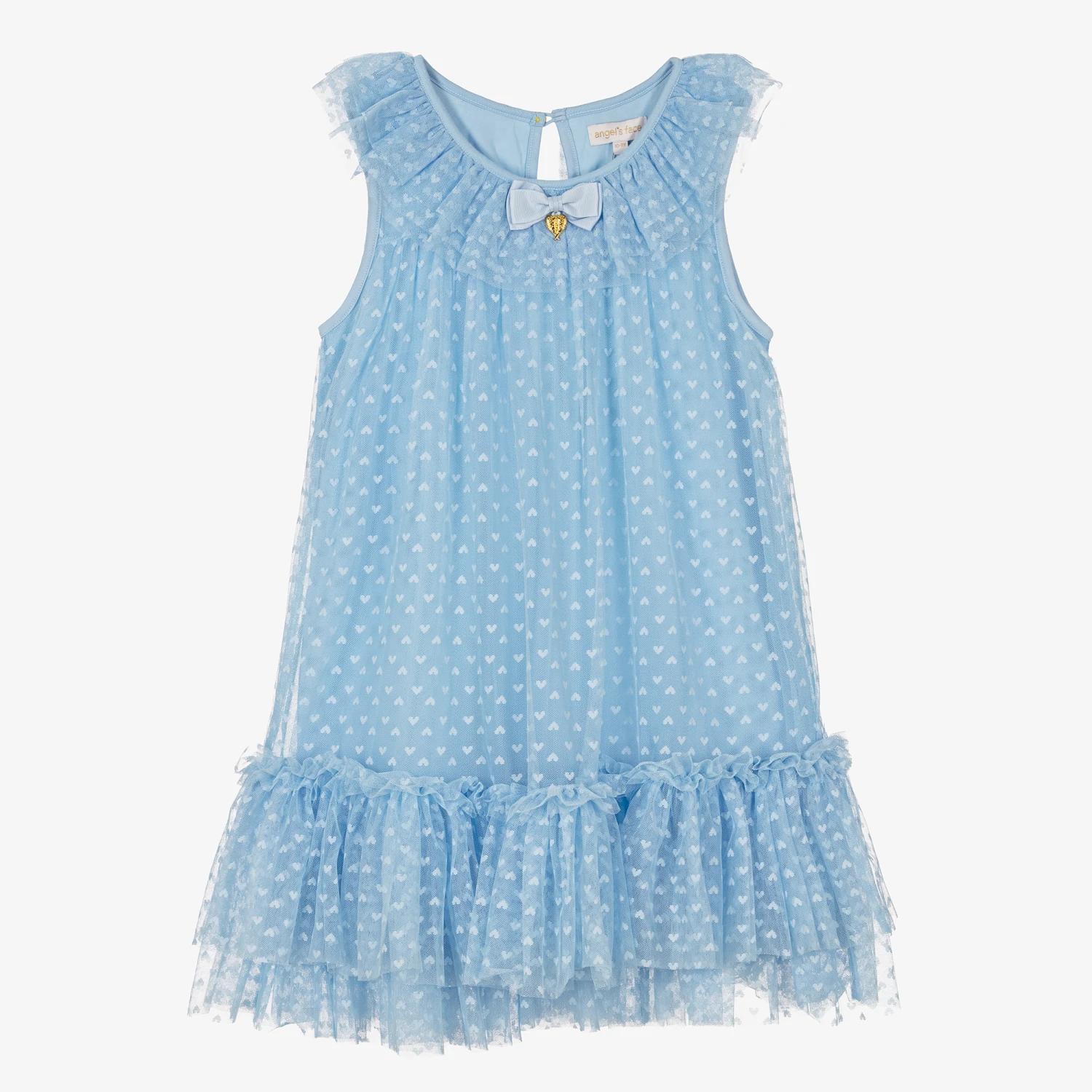 Angel's Face Teen Girls Blue Tulle Dress 3 Angel's Face Teen Girls Blue Tulle Dress
