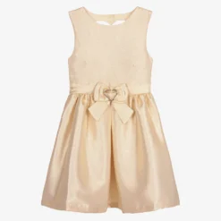 Angel's Face Teen Girls Pale Gold Dress