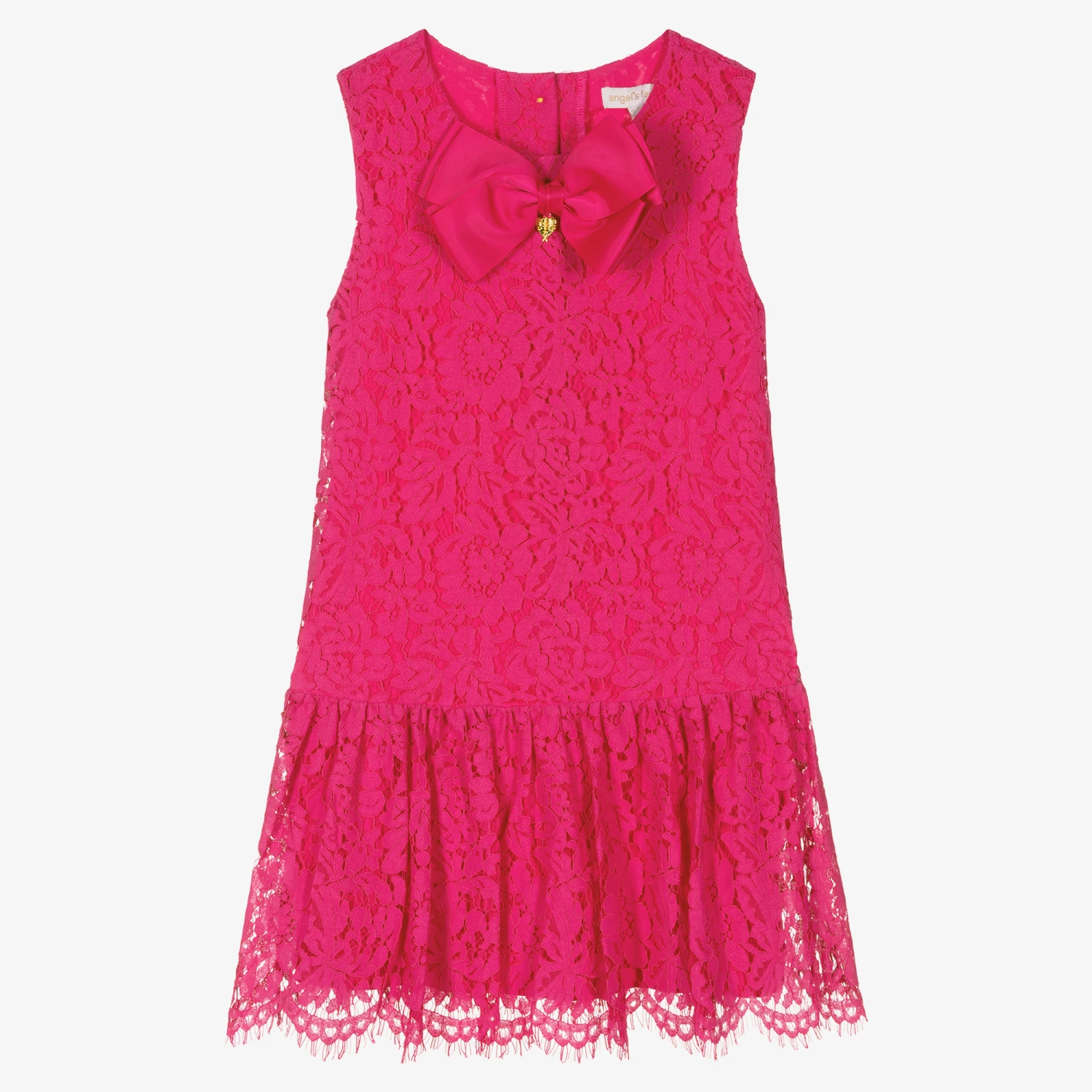 Angel's Face Teen Girls Pink Cotton Lace Dress 3 Angel's Face Teen Girls Pink Cotton Lace Dress
