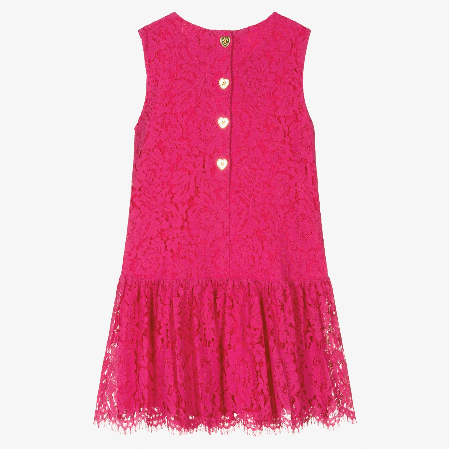 Angel's Face Teen Girls Pink Cotton Lace Dress 4 Angel's Face Teen Girls Pink Cotton Lace Dress - Image 2
