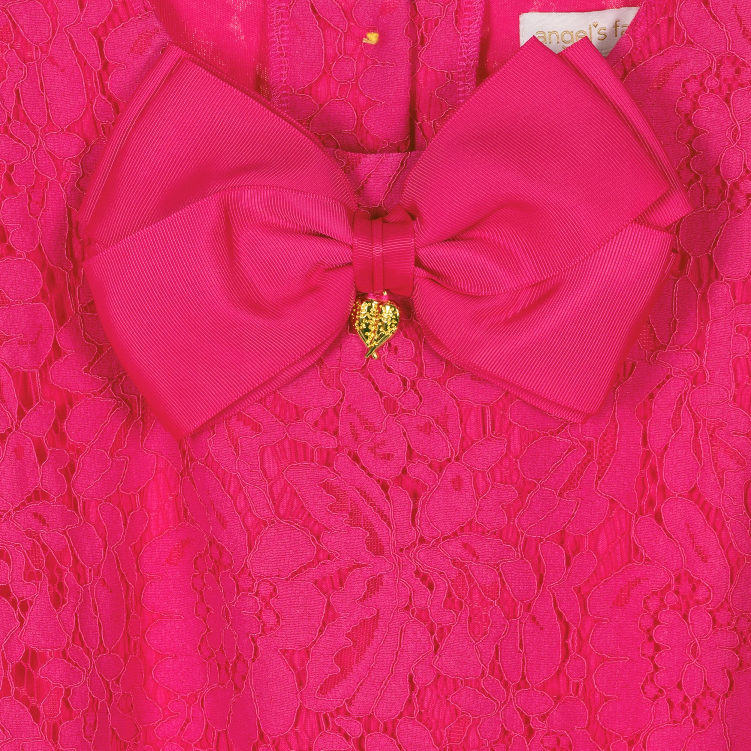 Angel's Face Teen Girls Pink Cotton Lace Dress 5 Angel's Face Teen Girls Pink Cotton Lace Dress - Image 3