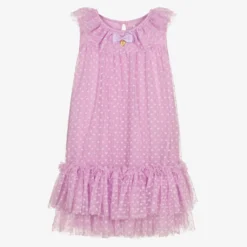 Angel's Face Teen Girls Purple Tulle Dress