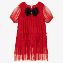 Angel's Face Teen Girls Red Tulle Dress