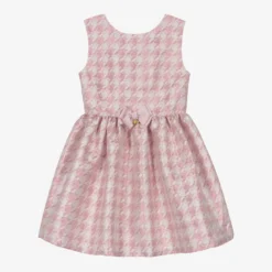 Angel's Face Teen Pink Cat Houndstooth Jacquard Dress