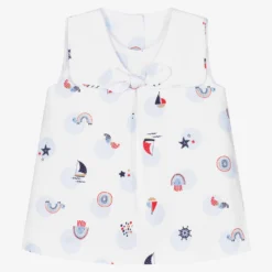 ArtesanÃa Granlei Baby Girls White Dress Set