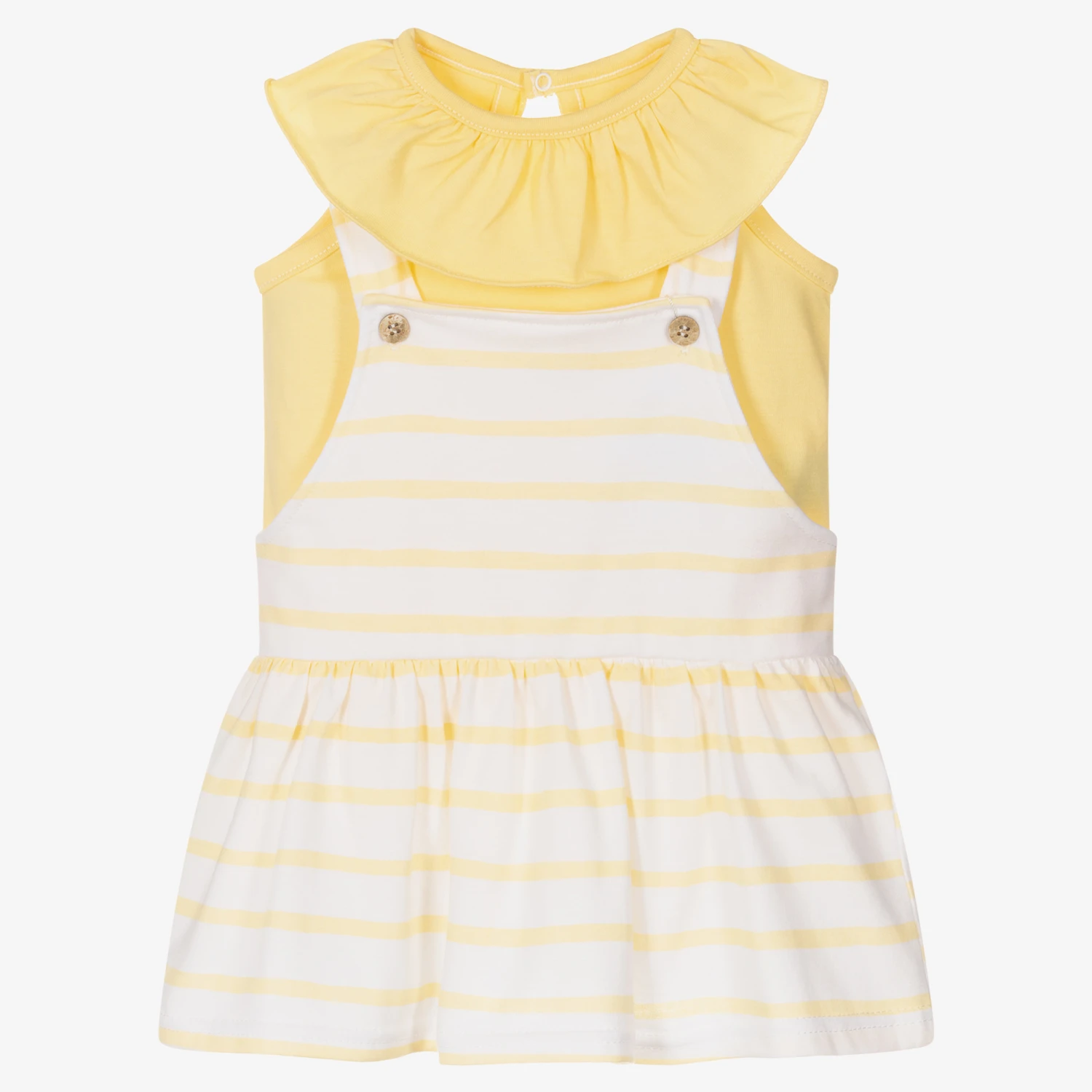 Babidu Baby Girls Yellow Dress Set 3 Babidu Baby Girls Yellow Dress Set