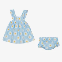 Balloon Chic Baby Girls Blue Daisy Print Cotton Dress Set -Deals Mirth Garb Store balloon chic baby girls blue daisy print cotton dress set 489344 e7a11874e5d2fb751ca84d639bdfd822e4fc8725
