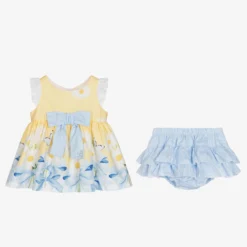 Balloon Chic Blue & Yellow Baby Dress Set -Deals Mirth Garb Store balloon chic blue yellow baby dress set 429807 48e6df43822779f5689cf10610b75ea0282460a1