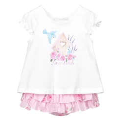 Balloon Chic White & Pink Dress Set