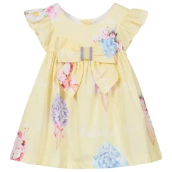 Balloon Chic Yellow Floral Baby Dress Set