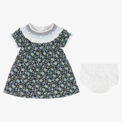 Beatrice & George Baby Girls Blue Floral Smocked Cotton Dress -Deals Mirth Garb Store beatrice george baby girls blue floral smocked cotton dress 481254 2ccfa78bd61a5e42695665d64d561104b3682c39