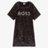 BOSS Teen Black Sequin Logo Dress -Deals Mirth Garb Store boss teen black sequin logo dress 467442 6143769850a7ad1617131950f6ce17b59ee3f930