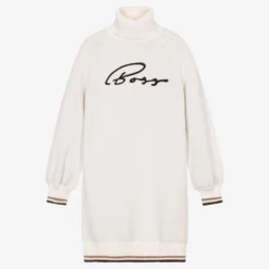 BOSS Teen Girls Ivory Sweater Dress