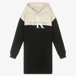 Calvin Klein Jeans Teen Girls Beige & Black Dress