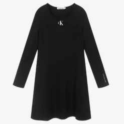 Calvin Klein Jeans Teen Girls Black Jersey Dress