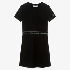 Calvin Klein Jeans Teen Girls Black Logo Dress