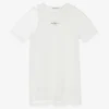 Calvin Klein Jeans Teen White Mix Media T-Shirt Dress