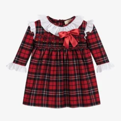 Caramelo Kids Baby Girls Tartan Dress Set