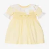 Caramelo Kids Girls Yellow Smocked Dress Set