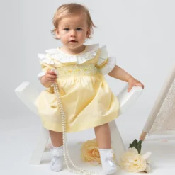 Caramelo Kids Girls Yellow Smocked Dress Set -Deals Mirth Garb Store caramelo kids girls yellow smocked dress set 432446 a922c77f2b2789b36f881f663ac28e9680eba623 outfit