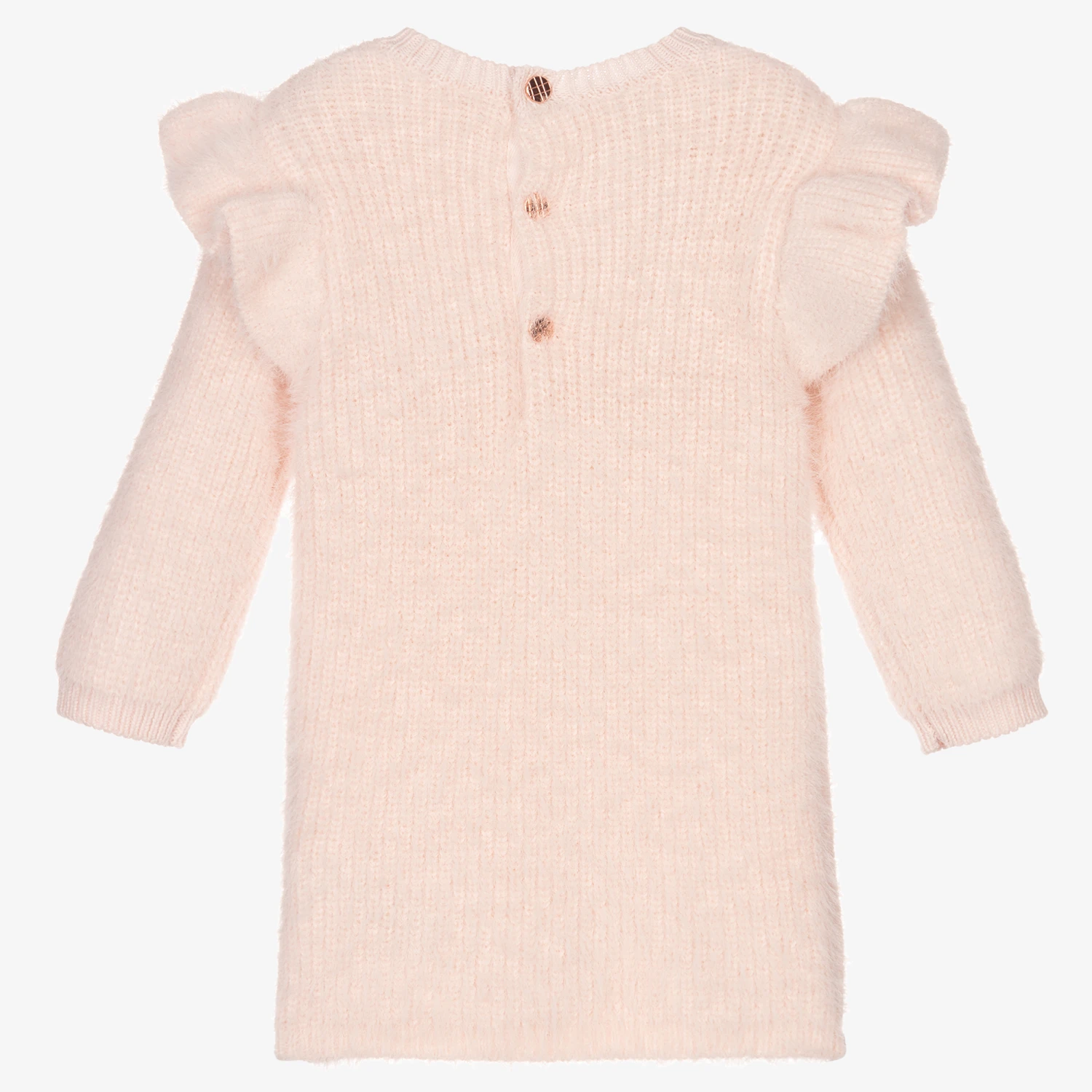Carrement Beau Carrément Beau Pink Fluffy Knit Sweater Dress 4 Carrement Beau Carrément Beau Pink Fluffy Knit Sweater Dress - Image 2