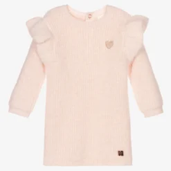 Carrement Beau Carrément Beau Pink Fluffy Knit Sweater Dress