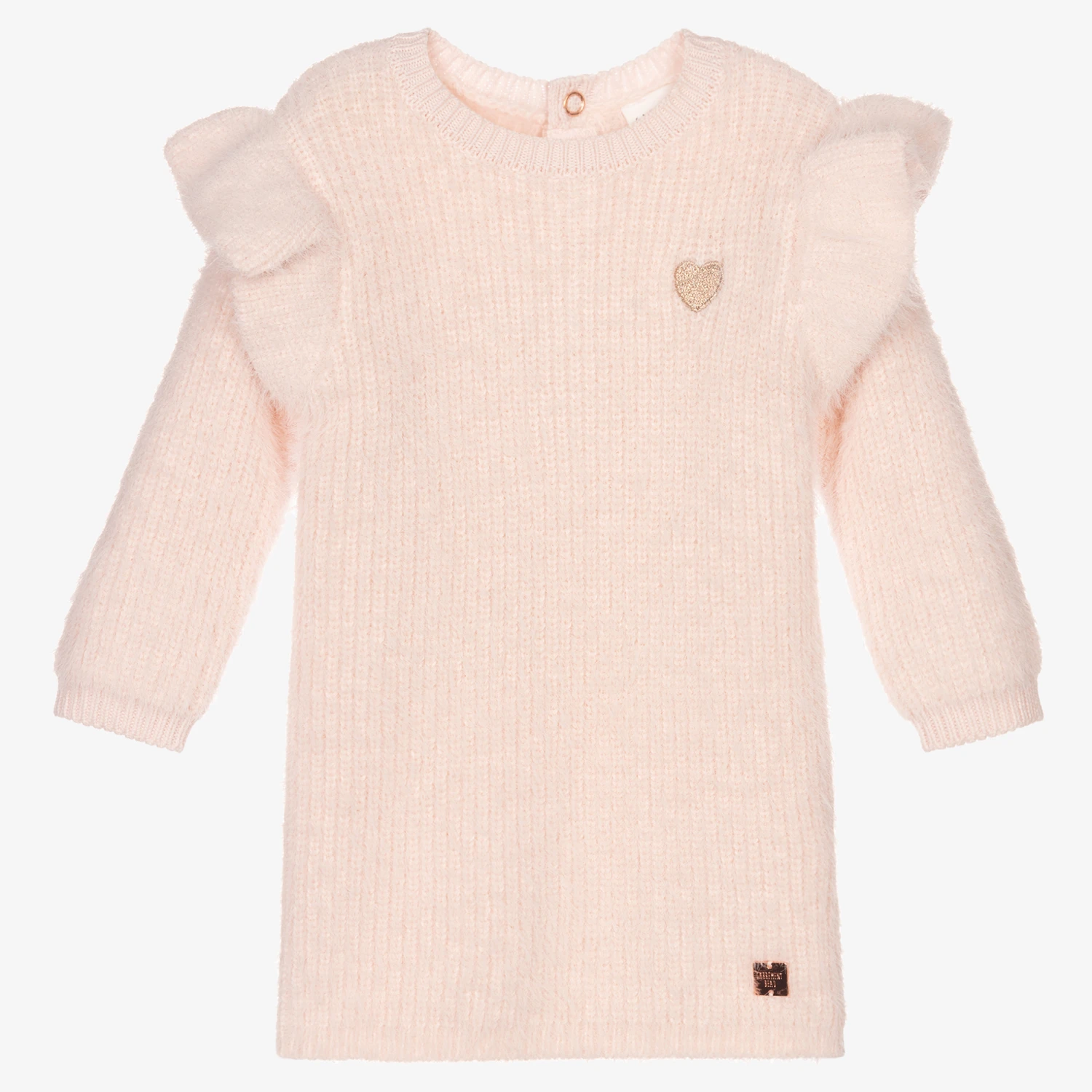 Carrement Beau Carrément Beau Pink Fluffy Knit Sweater Dress 3 Carrement Beau Carrément Beau Pink Fluffy Knit Sweater Dress