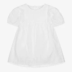 Chloé Baby Girls Ivory Embroidered Cotton Dress