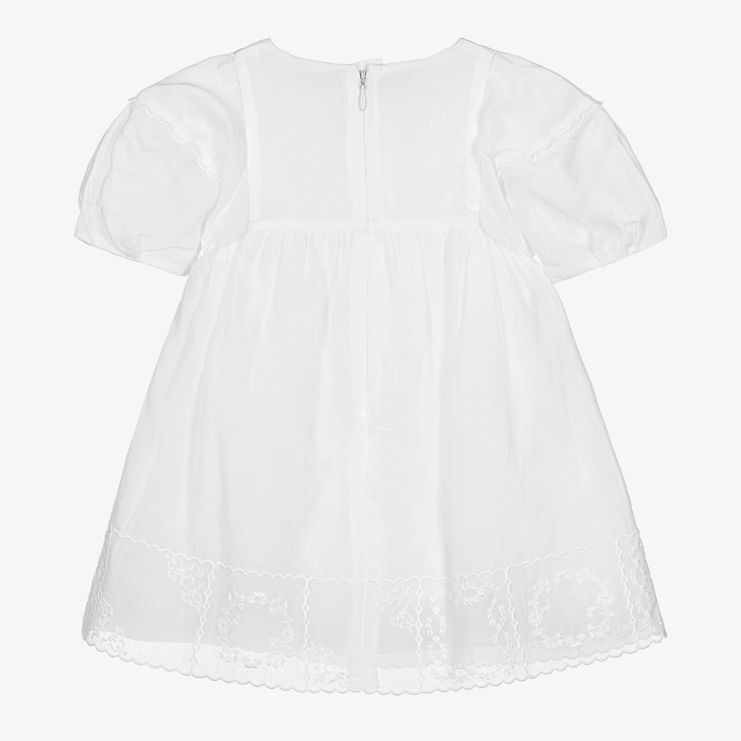 Chloé Baby Girls Ivory Embroidered Cotton Dress 5 Chloé Baby Girls Ivory Embroidered Cotton Dress - Image 3