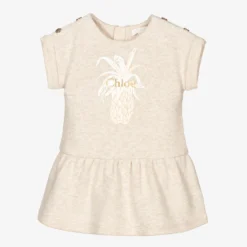 Chloé Beige Pineapple Baby Dress