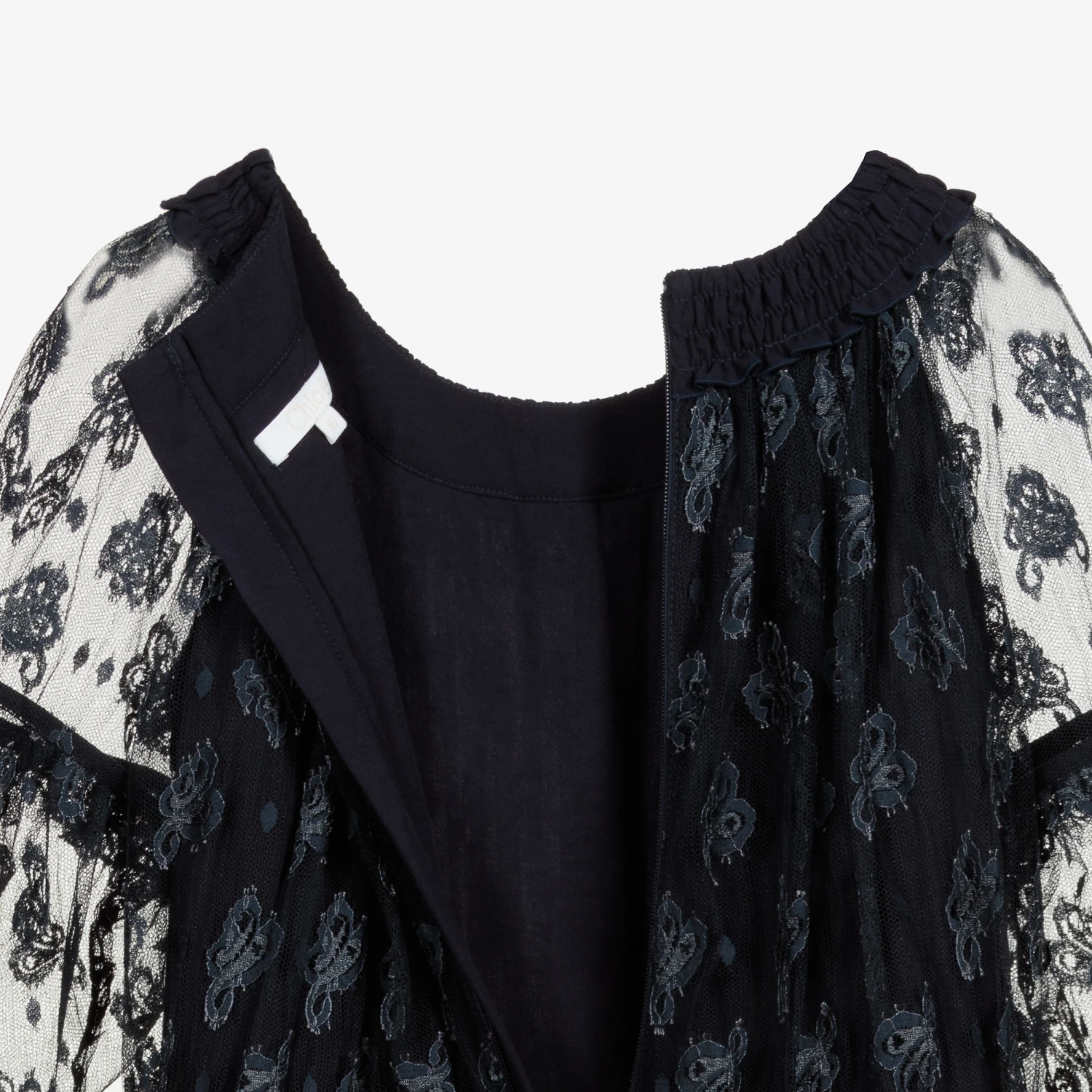 Chloé Teen Blue Embroidered Tulle Dress 5 Chloé Teen Blue Embroidered Tulle Dress - Image 3