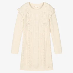 Chloé Teen Girl Ivory Knitted Dress