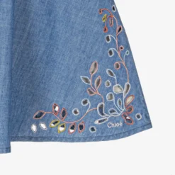 Chloé Teen Girls Blue Chambray Floral Dress -Deals Mirth Garb Store chloe teen girls blue chambray floral dress 500208 dae4dda26bf3f2ba3738215656b0a22161662216