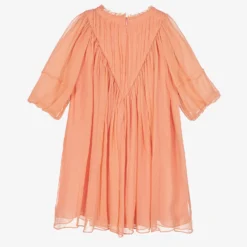 Chloé Teen Girls Coral Pink Silk Chiffon Dress -Deals Mirth Garb Store chloe teen girls coral pink silk chiffon dress 500322 c8efd3b8467febcead95ceeb03045c13f6185955