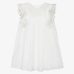 Chloé Teen Girls Ivory Cotton Dress