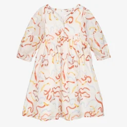 Chloé Teen Girls Ivory Cotton Ribbon Dress