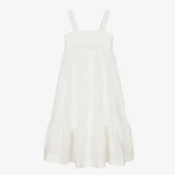Chloé Teen Girls Ivory Embroidered Dress