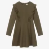 Chloé Teen Girls Khaki Green Dress -Deals Mirth Garb Store chloe teen girls khaki green dress 469529 4e05d4e0a8702805c2f776e1e4e625b0249964e5