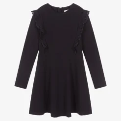 Chloé Teen Girls Navy Blue Dress